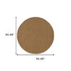 8' X 8' Round Stain Resistant Indoor & Outdoor Area Rug - Tan - Image 3