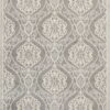 7' X 10' Machine Woven UV Treated Floral Ogee Indoor / Outdoor Area Rug - Silver Gray - Image 4