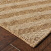 7' X 10' Geometric Stain Resistant Outdoor / Indoor Area Rug - Tan - Image 3