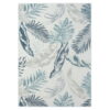 8' X 10' White Palm Leaf Stain Resistant Indoor / Outdoor Area Rug - Blue / Serene - Image 4