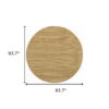 8' X 8' Round Stain Resistant Area Rug Indoor / Outdoor - Beige - Image 2