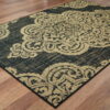 7' X 10' Oriental Stain Resistant Indoor / Outdoor Area Rug - Black / Tan - Image 3