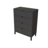 Four Drawer Standard Chest - Gray - Image 3