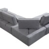 Polyester Modular L Shaped Four Piece Corner Sectional - Light Gray - Image 4