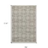 7' X 10' Machine Woven UV Treated Ogee Indoor / Outdoor Area Rug - Gray - Image 4