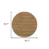 8' X 8' Round Stain Resistant Outdoor / Indoor Area Rug - Tan - Image 4