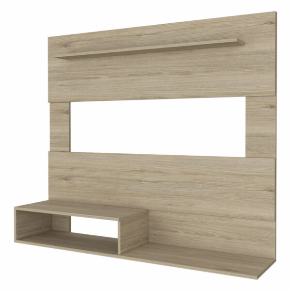 Manufactured Wood Open Shelving Entertainment Center - Light Pine