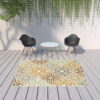 7' X 10' Moroccan Indoor / Outdoor Area Rug - Gray / Ivory - Image 3