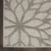 7' X 10' Floral Indoor / Outdoor Area Rug - Gray - Image 3