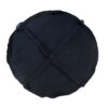 Polyester Round Patchwork Indoor Outdoor Pouf Ottoman - Blue - Image 3