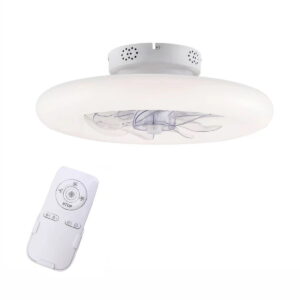 Minimalist Ceiling Fan And Light - White