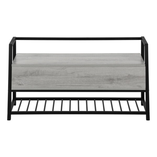 Bench With Flip Top - Gray / Black