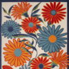 9' X 12' Floral Stain Resistant Non Skid Area Rug - Multicolor - Image 2