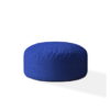 Polyester Round Pouf Ottoman - Blue - Image 3