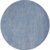 8' X 8' Round Striped Non Skid Indoor / Outdoor Area Rug - Blue / Gray - Image 4