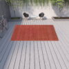 9' X 13' Stain Resistant Indoor / Outdoor Area Rug - Red - Image 3