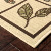 7' X 10' Abstract Stain Resistant Indoor / Outdoor Area Rug - Brown / Ivory - Image 4