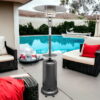 48000 Btu Steel Propane, Cylindrical Pole Standing Patio Heater - Silver - Image 4