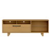 Manufactured Wood Open Shelving TV Stand - Brown - Image 3