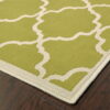 7' X 10' Geometric Stain Resistant Outdoor / Indoor Area Rug - Green / Ivory - Image 3