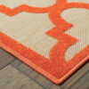 7' X 10' Geometric Stain Resistant Indoor / Outdoor Area Rug - Orange - Image 2