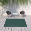 7' X 10' Geometric Stain Resistant Indoor & Outdoor Area Rug - Blue / Green - Image 3