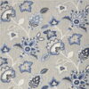 9' X 12' Floral Stain Resistant Non Skid Area Rug - Blue / Gray - Image 3