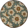 8' X 8' Round Indoor / Outdoor Area Rug - Blue - Image 4