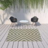 7' X 10' Geometric Stain Resistant Indoor / Outdoor Area Rug - Blue / Gray - Image 4