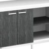 Cabinet Enclosed Storage, TV Stand - Gray / White - Image 4