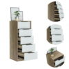 Five Drawer Chest - Brown / White - Image 4