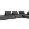 Modern Floor Pillow Modular Sectional Sofa - Charcoal Gray - Image 4