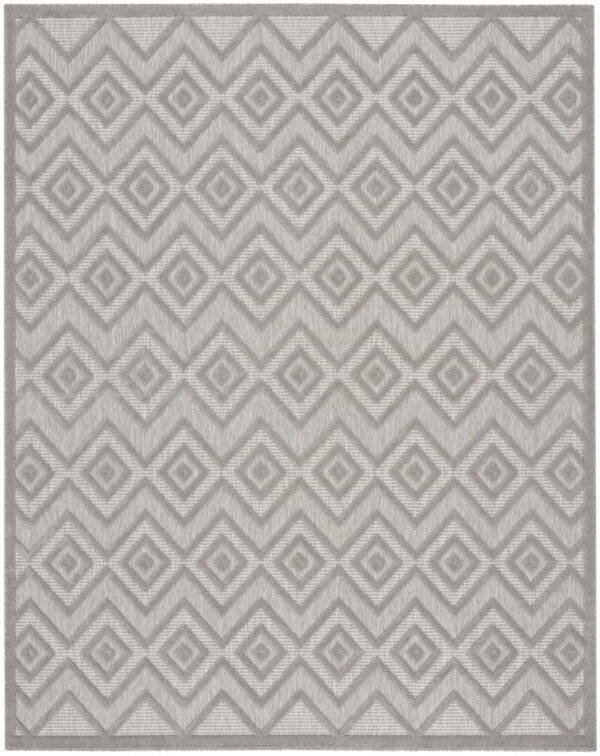 7' X 10' Geometric Flatweave Area Rug - Gray