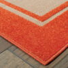 2' X 3' Stain Resistant Indoor / Outdoor Area Rug - Orange - Image 3