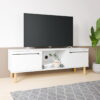 Iko Modern TV Stand Media Center With Cabinets - White - Image 4