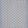 7' X 10' Geometric Indoor / Outdoor Area Rug - Blue / Gray - Image 3