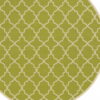 8' X 8' Round Geometric Stain Resistant Indoor / Outdoor Area Rug - Green / Ivory - Image 3