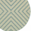 8' X 8' Round Geometric Stain Resistant Indoor / Outdoor Area Rug - Blue / Green - Image 4