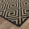 7' X 10' Geometric Stain Resistant Indoor / Outdoor Area Rug - Black / Tan - Image 4