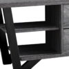 Open Shelving TV Stand - Black / Gray - Image 3