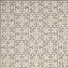 7' X 10' Fleur De Lis Stain Resistant Non Skid Area Rug - Ivory / Gray - Image 4