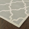 7' X 10' Geometric Stain Resistant Indoor & Outdoor Area Rug - Gray / Ivory - Image 4