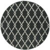 8' X 8' Indoor Outdoor Area Rug - Black / Ivory - Image 4