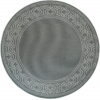 8' X 8' Round Stain Resistant Indoor / Outdoor Area Rug - Gray / Ivory - Image 4