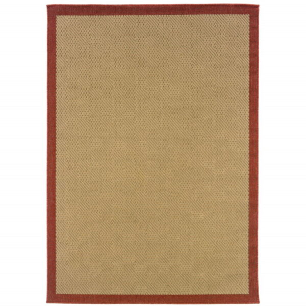 7' X 10' Outdoor & Indoor Area Rug - Beige