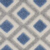 7' X 10' Geometric Indoor / Outdoor Area Rug - Blue / Gray - Image 4