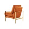 Stylish Orange And Gold Accent Chair - Image 3