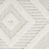 7' X 10' Geometric Flatweave Area Rug - Cream - Image 2