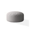 Polyester Round Pouf Ottoman - Gray - Image 2