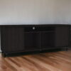 Cabinet Enclosed Storage TV Stand - Brown / Black - Image 3